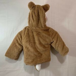 Hibobi Toddler NWT Plush Puffer Jacket with Ears/Tail in Brown/White Size 3T